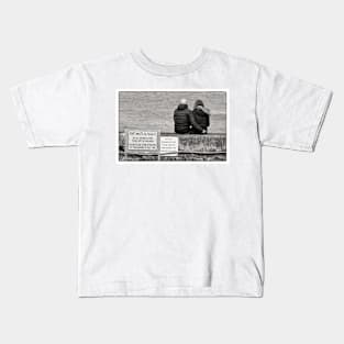 Taking in the view - Seahouses harbour, Northumberland Kids T-Shirt